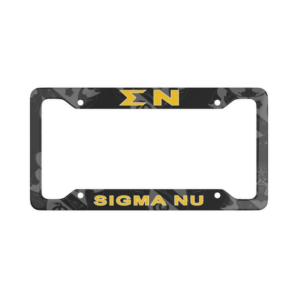 Sigma Nu Crest License Plate Frames