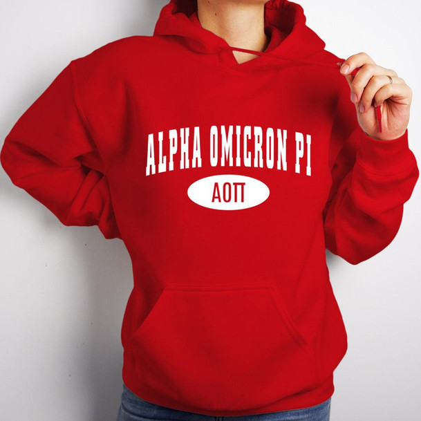  Alpha Omicron Pi Group Hooded Sweatshirts 