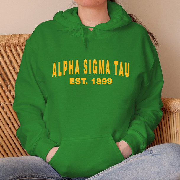 Alpha Sigma Tau Established Hooded Sweatshirts