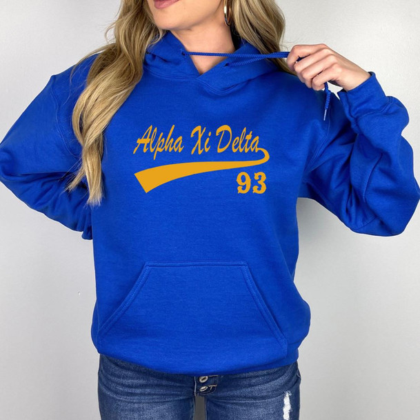  Alpha Xi Delta Tail Hooded Sweatshirts 