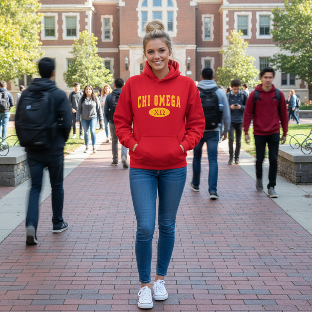 Chi Omega Group Hooded Sweatshirts