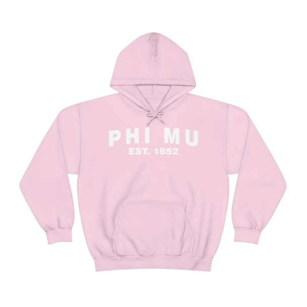 Phi Mu Established Hooded Sweatshirts