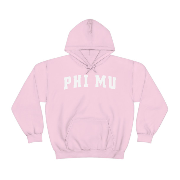 Phi Mu Letterman Hooded Sweatshirts