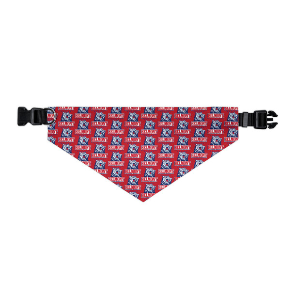 Belmont University Pattern Pet Bandana Collar - Red