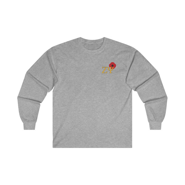 Zeta Psi Poppy Long Sleeve T-Shirts