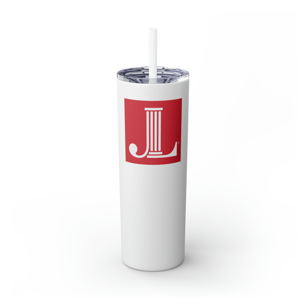 Junior League Skinny Tumbler with Straw, 20oz