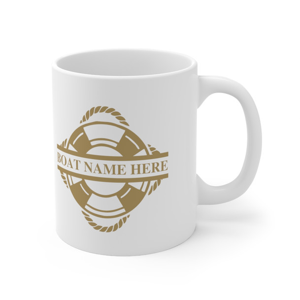 Personalized Boat Coffee Mugs
