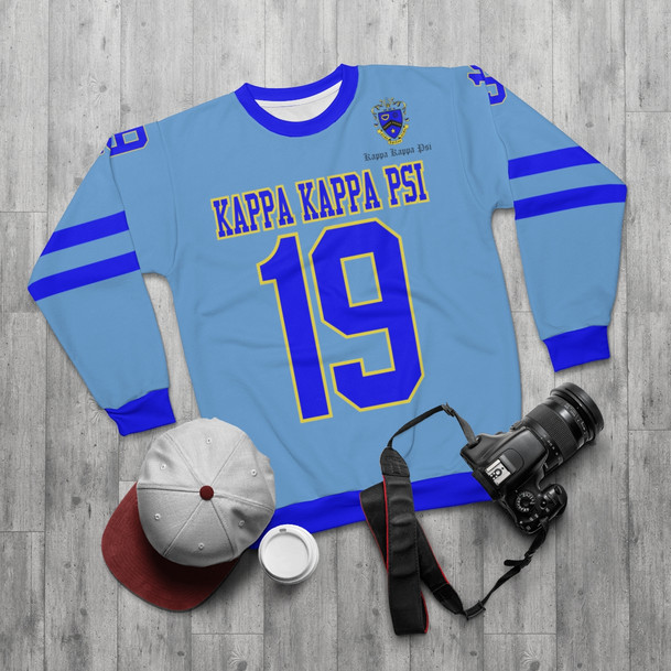 Kappa Kappa Psi Jersey Look Cuffs Crewneck Sweatshirt