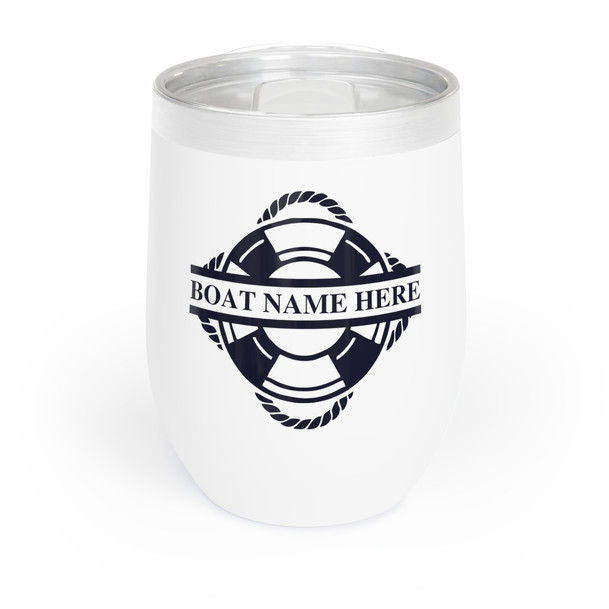 Personalized Boat Name Chill Wine Tumbler