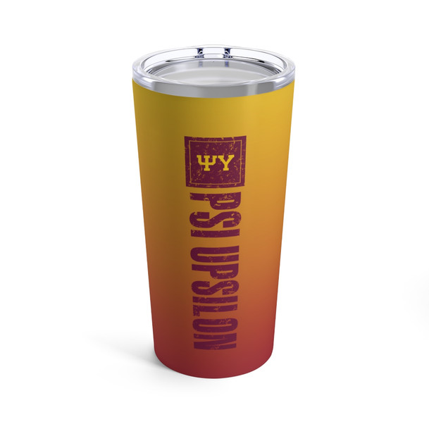 Psi Upsilon Vertical Tumbler 20oz