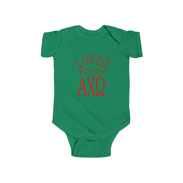  Loved By An Alpha Chi Omega Infant Fine Jersey Bodysuit 