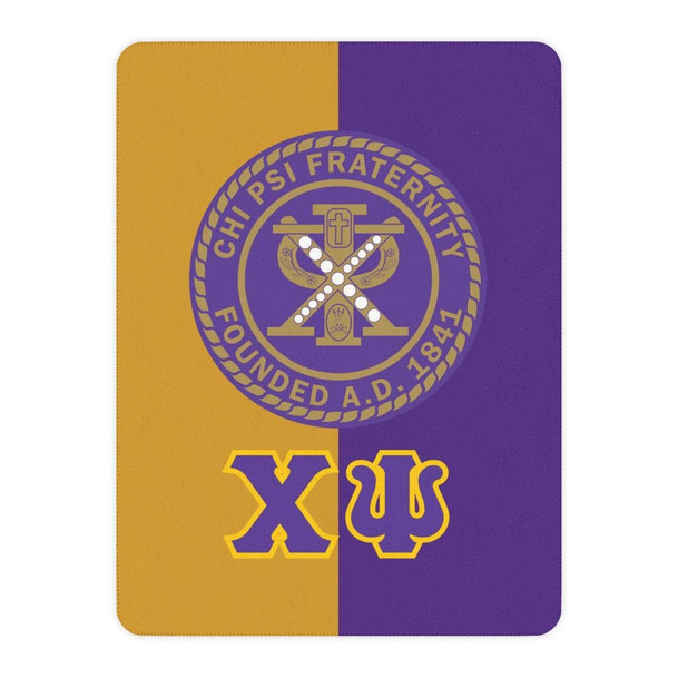 Chi Psi Two Tone Sherpa Blankets