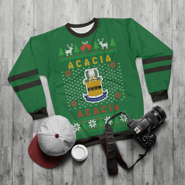 Acacia New Ugly Christmas Sweater Look Crewneck Sweatshirt
