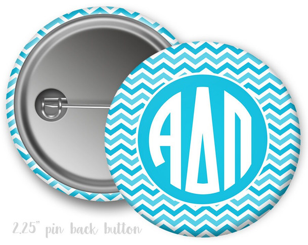 ADPi Alpha Delta Pi Chevron Monogram Button