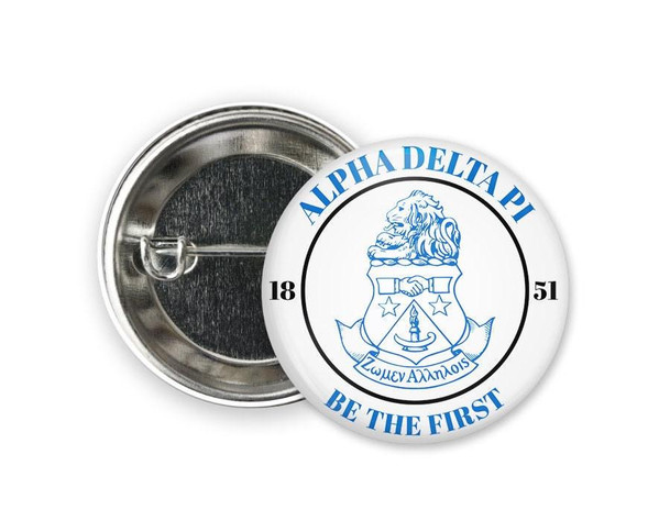 ADPi Alpha Delta Pi Seal  Greek Pinback Sorority  Button 