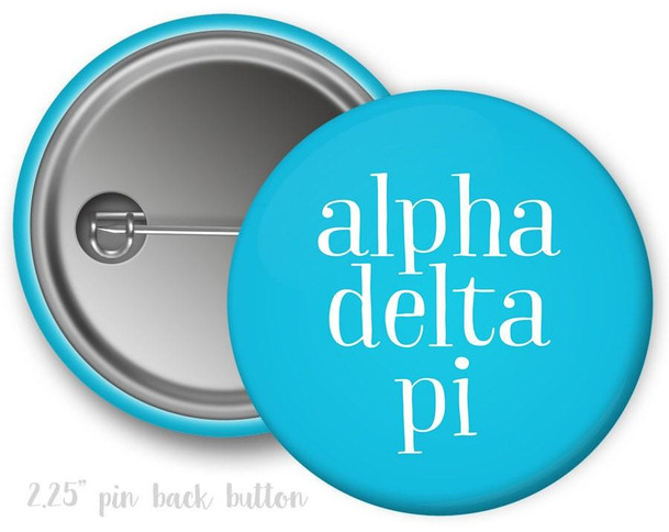  ADPi Alpha Delta Pi Simple Button 