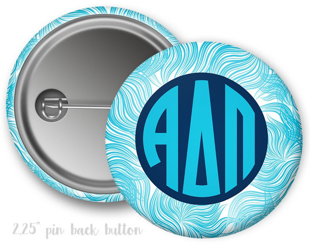 ADPi Alpha Delta Pi Whispy Monogram Button