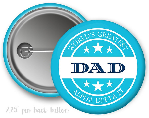 ADPi Alpha Delta Pi World's Best Dad Button