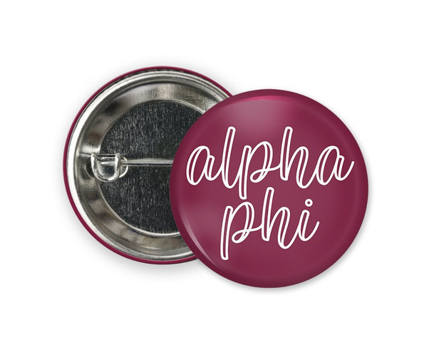 Alpha Phi Kem  Button