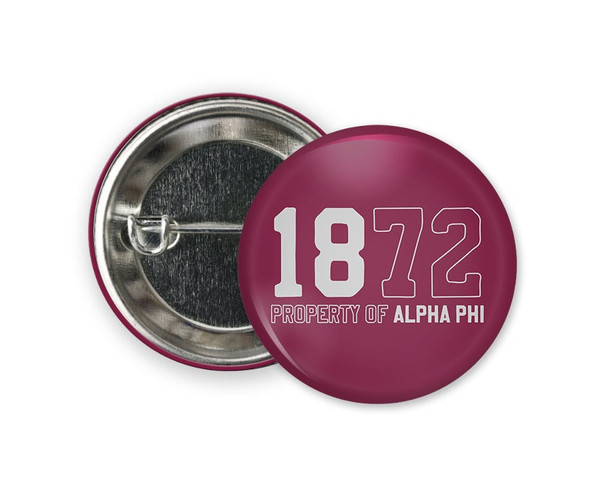 Alpha Phi Property Of  Button  Greek Pinback Sorority  Button