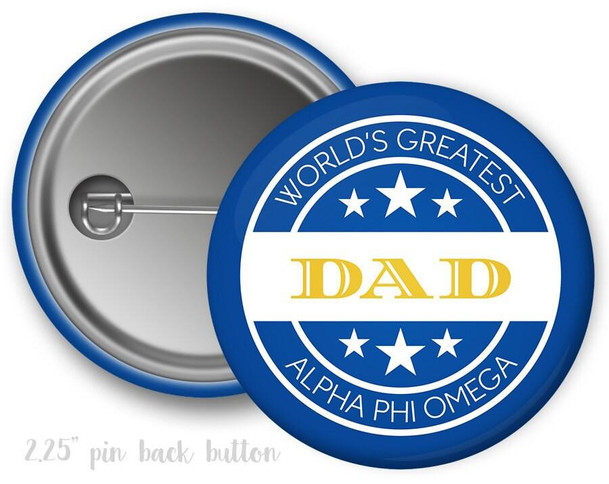  APhiO Alpha Phi Omega Dad Button 