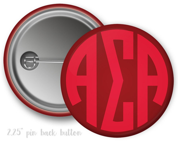 ASA Alpha Sigma Alpha Monogram Button