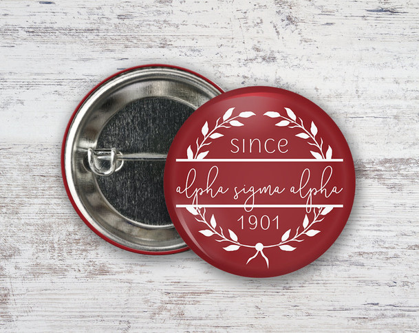 ASA Alpha Sigma Alpha Since 1901  Greek Pinback Sorority  Button