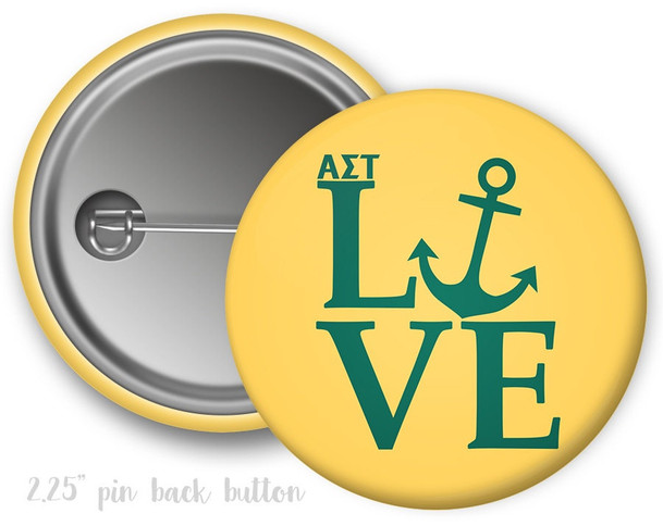 AST Alpha Sigma Tau Love Anchor Button