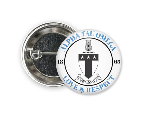 ATO Alpha Tau Omega Seal  Greek Pinback  Button