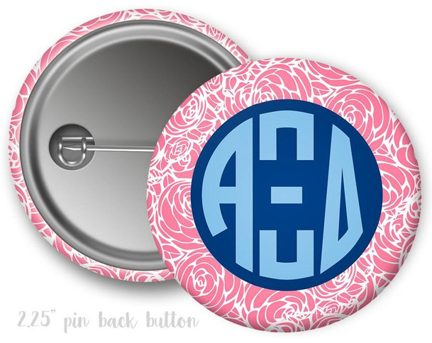  AXiD Alpha Xi Delta Floral Button 