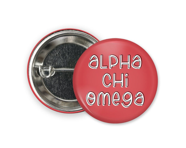 AXO Alpha Chi Omega Bubble Button