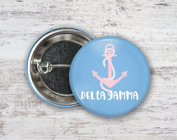  DG Delta Gamma Logo  Greek Pinback Sorority  Button 