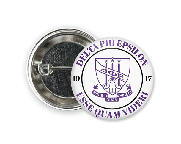  DPhiE Delta Phi Epsilon Seal Sorority  Button 
