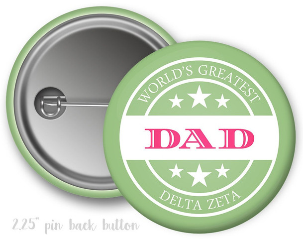 DZ Delta Zeta World's Best Dad Button