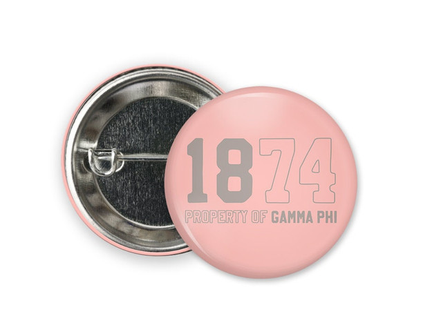 GPB Gamm Phi Beta Property Of  Button  Greek Pinback Sorority  Button