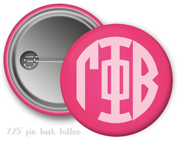 GPB Gamma Phi Beta Monogram Button