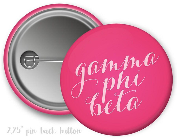  GPB Gamma Phi Beta Script Button 