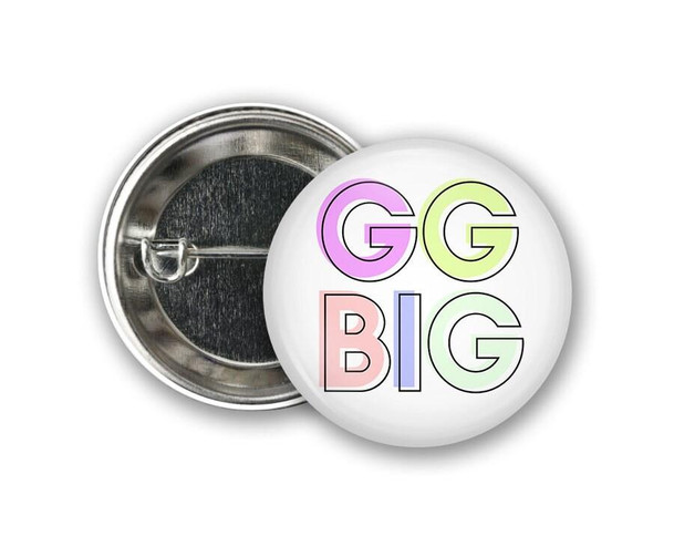 Great Grand Big Sister Pastel Letters Outline  Button Sorority  Button 