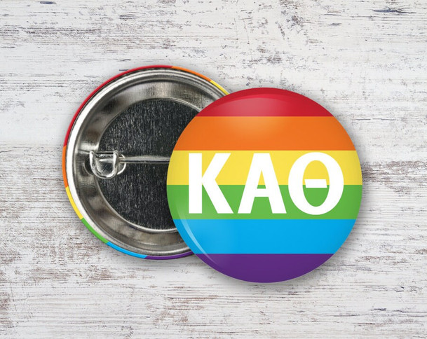 KAO Kappa Alpha Theta Pride Letters Button