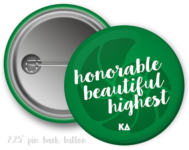 KD Kappa Delta Honorable, Beautiful, Highest Button