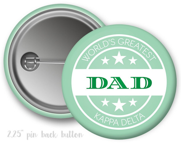 KD Kappa Delta World's Best Dad Button