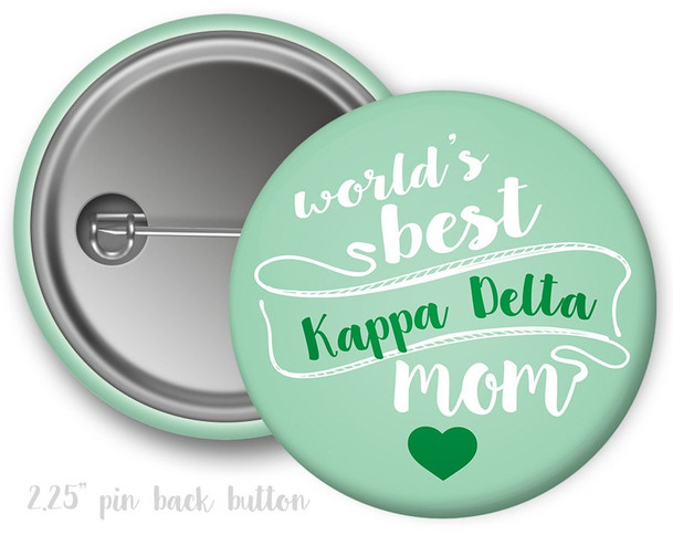 KD Kappa Delta World's Best Mom Button