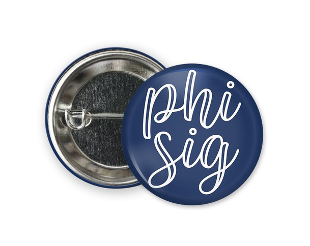 PhiSig Phi Sigma Sigma KemSorority  Button