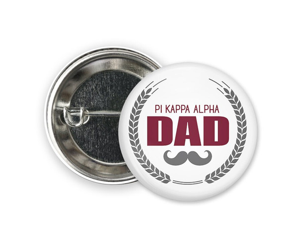 PKA Pi Kappa Alpha Dad Stache Button