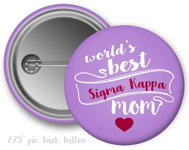 SK Sigma Kappa Best Mom Button