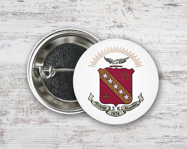 SK Sigma Kappa Crest Button
