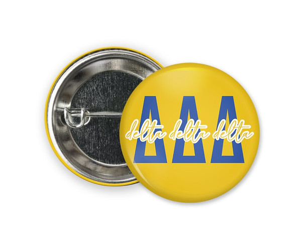 TriDelta Delta Delta Delta Beyond  Greek Pinback Sorority  Button