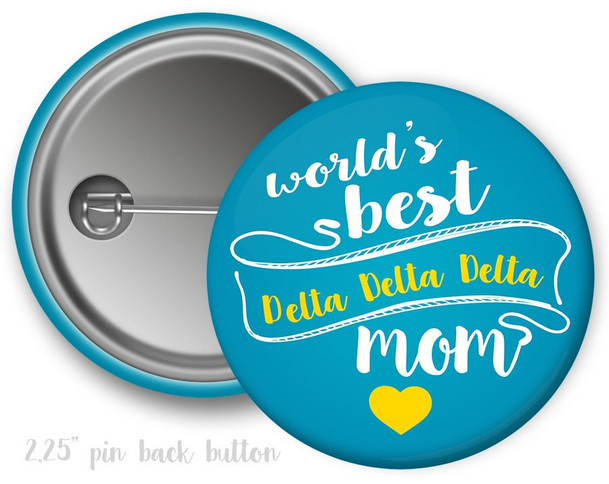 TriDelta Delta Delta Delta Mom Button