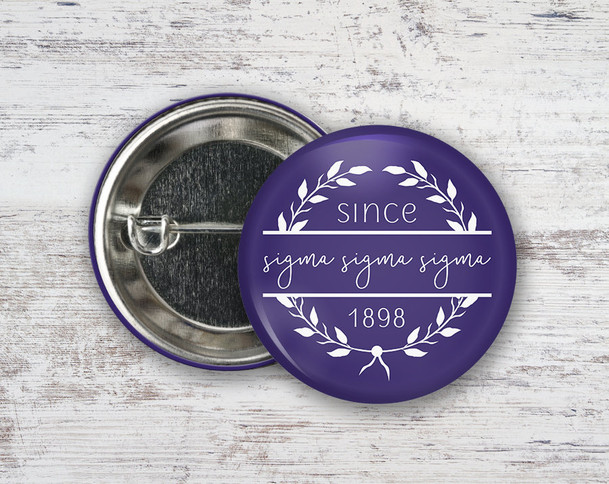 TriSigma Sigma Sigma Sigma Since 1898 Button
