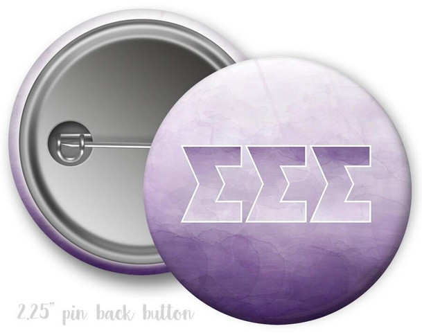  TriSigma Sigma Sigma Sigma Watercolor Letters Button 